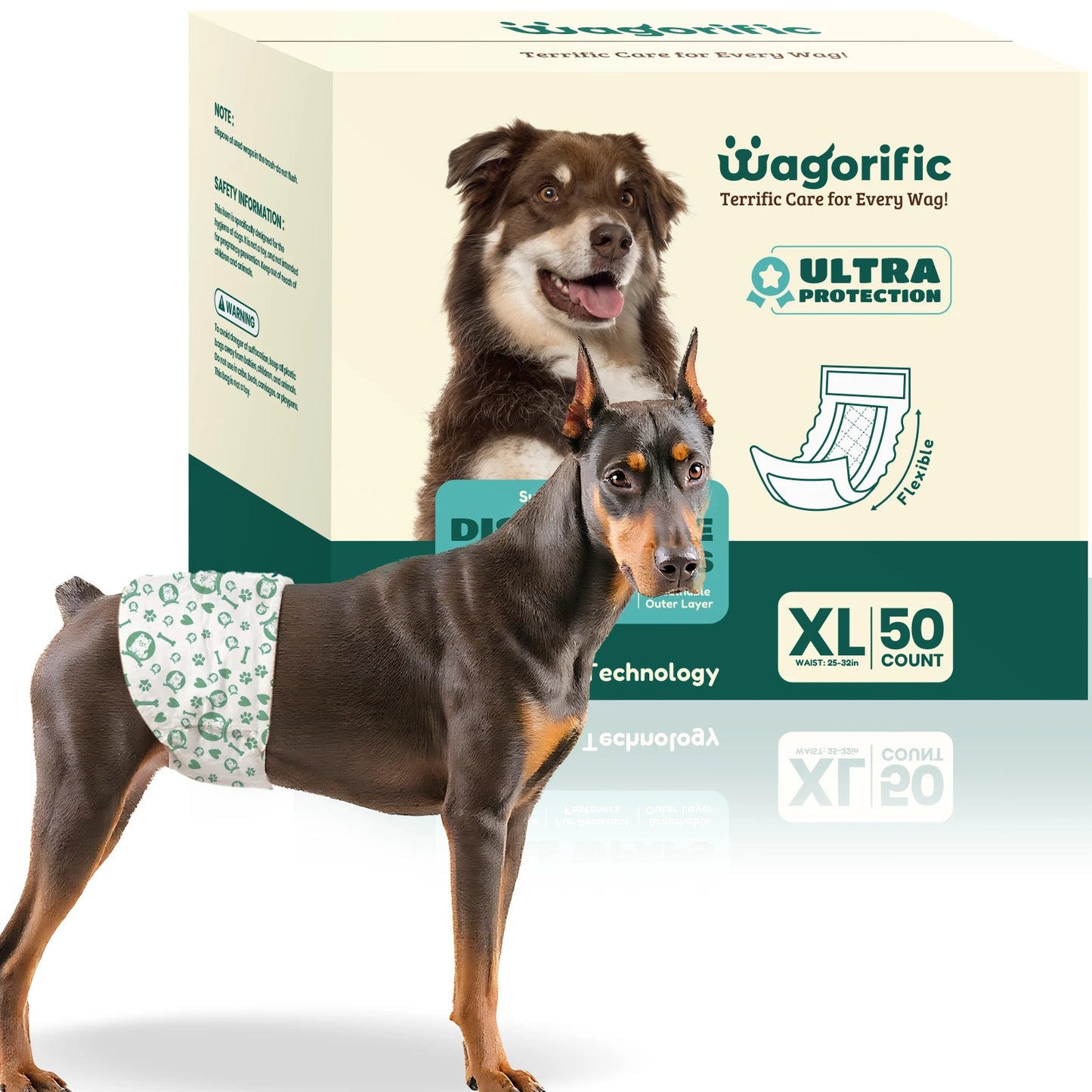Super Absorbent Disposable Dog Diapers with Wetness Indicator