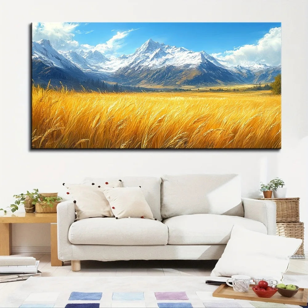 Solid Pine Wood Framed Gallery Wrapped Canvas Mural Wall Art
