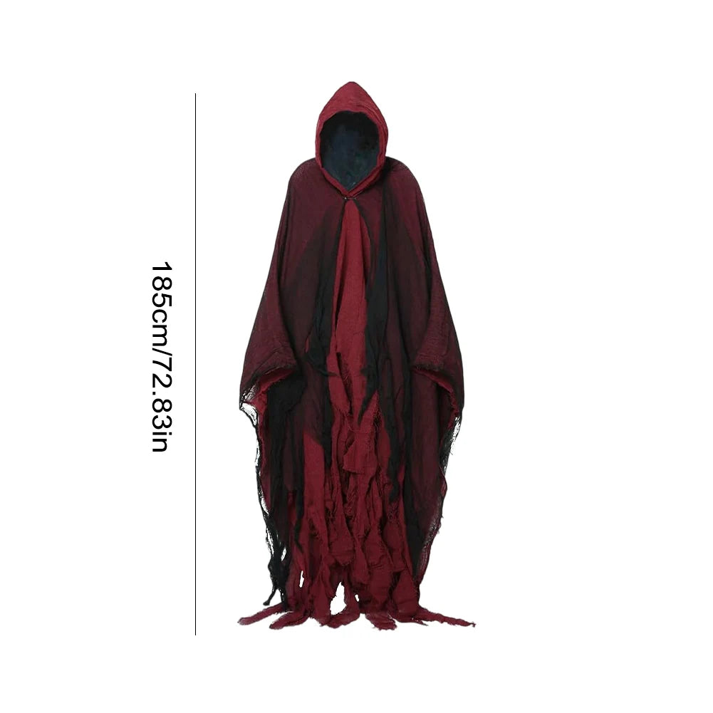 Halloween Ghost Cape Costume for Gothic Horror Cosplay