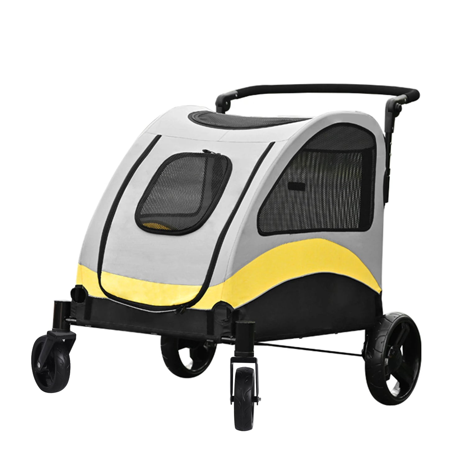 Portable Dog Stroller Four Wheel Foldable Travel Carrier
