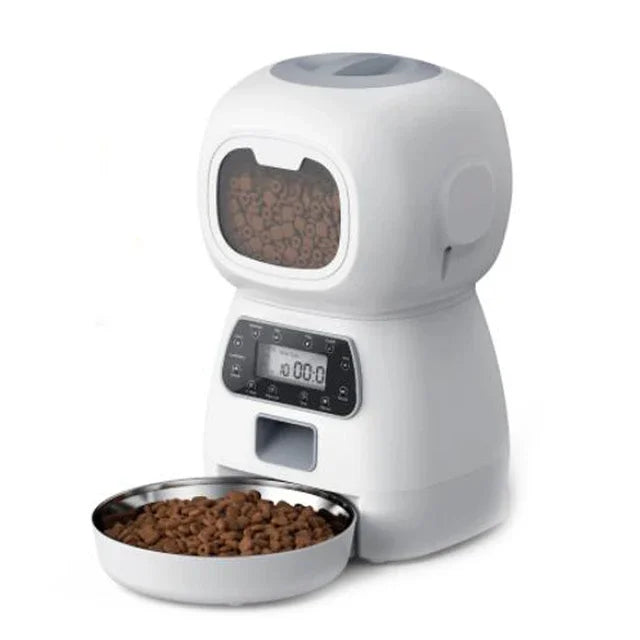 WiFi Enabled Automatic Pet Feeder with Stainless Steel Bowl