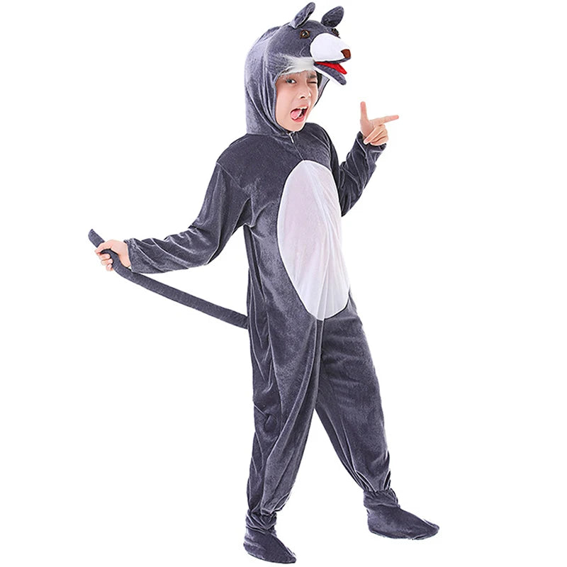 Funny Werewolf Jumpsuit Halloween Costume for Kids and Adults