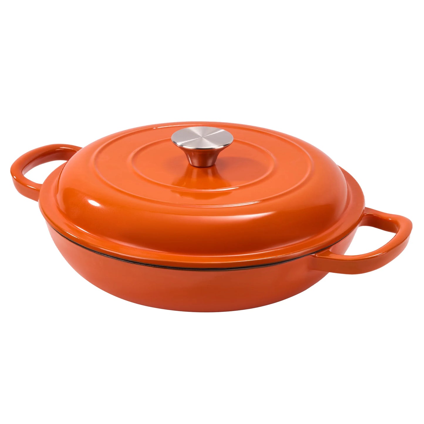 Enamel Cast Iron Dutch Oven with Double Handles for Cooking