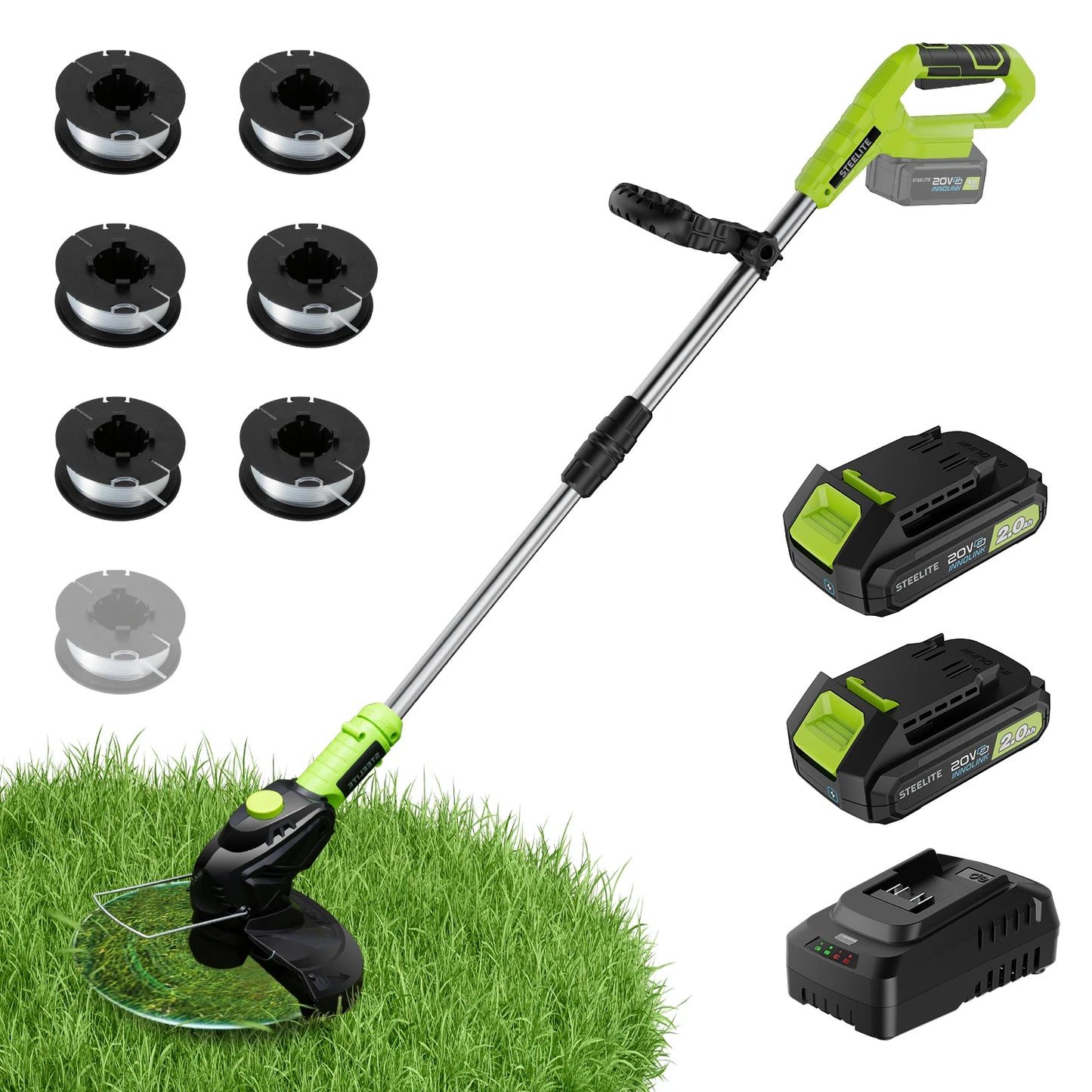 Cordless String Trimmer with Bump Feed and Lightweight Design