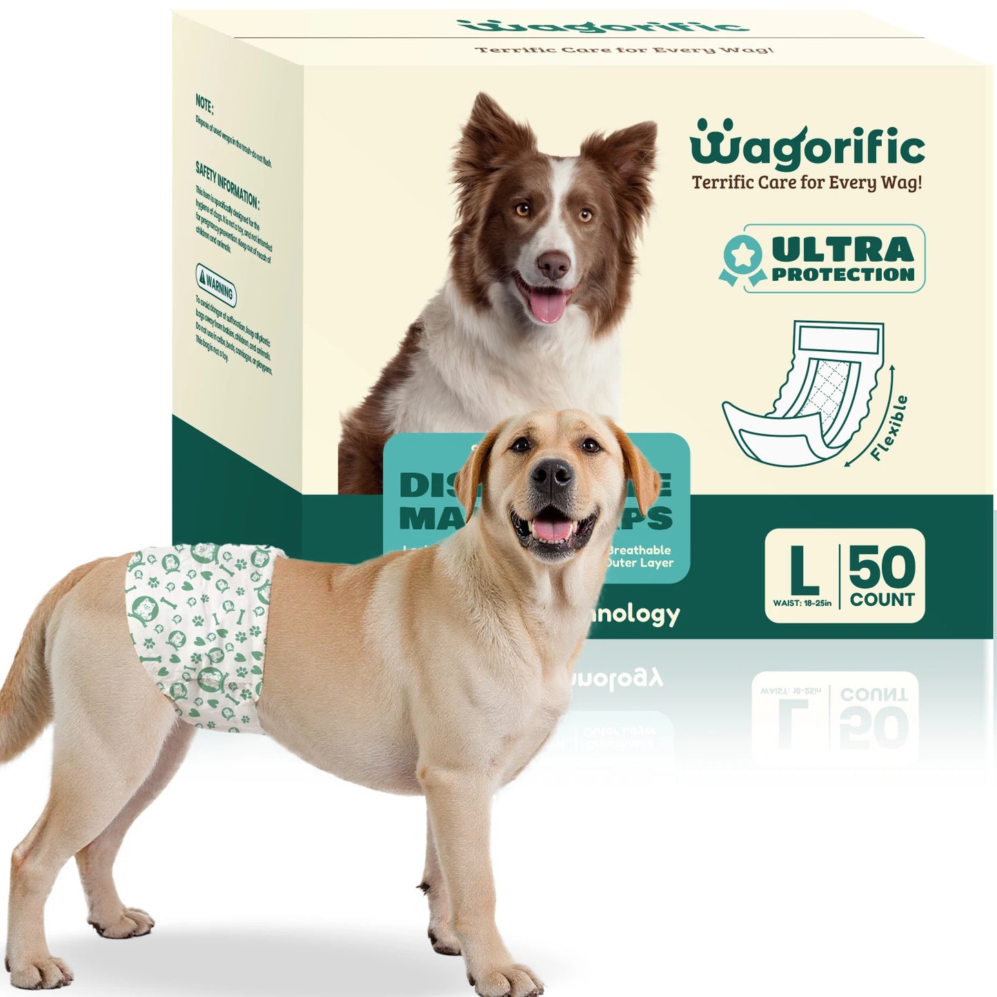Super Absorbent Disposable Dog Diapers with Wetness Indicator