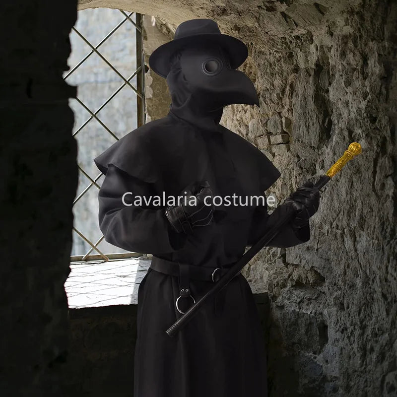 Plague Doctor Cosplay Costume Steampunk Bird Beak Mask