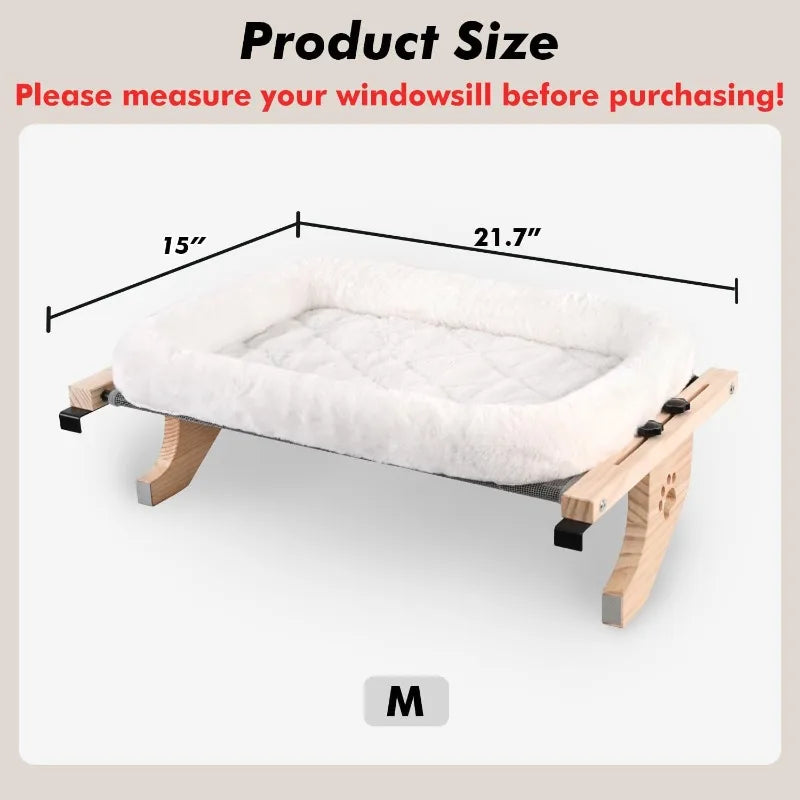 Cat Window Sill Perch Hammock With Cushion Bed Frame