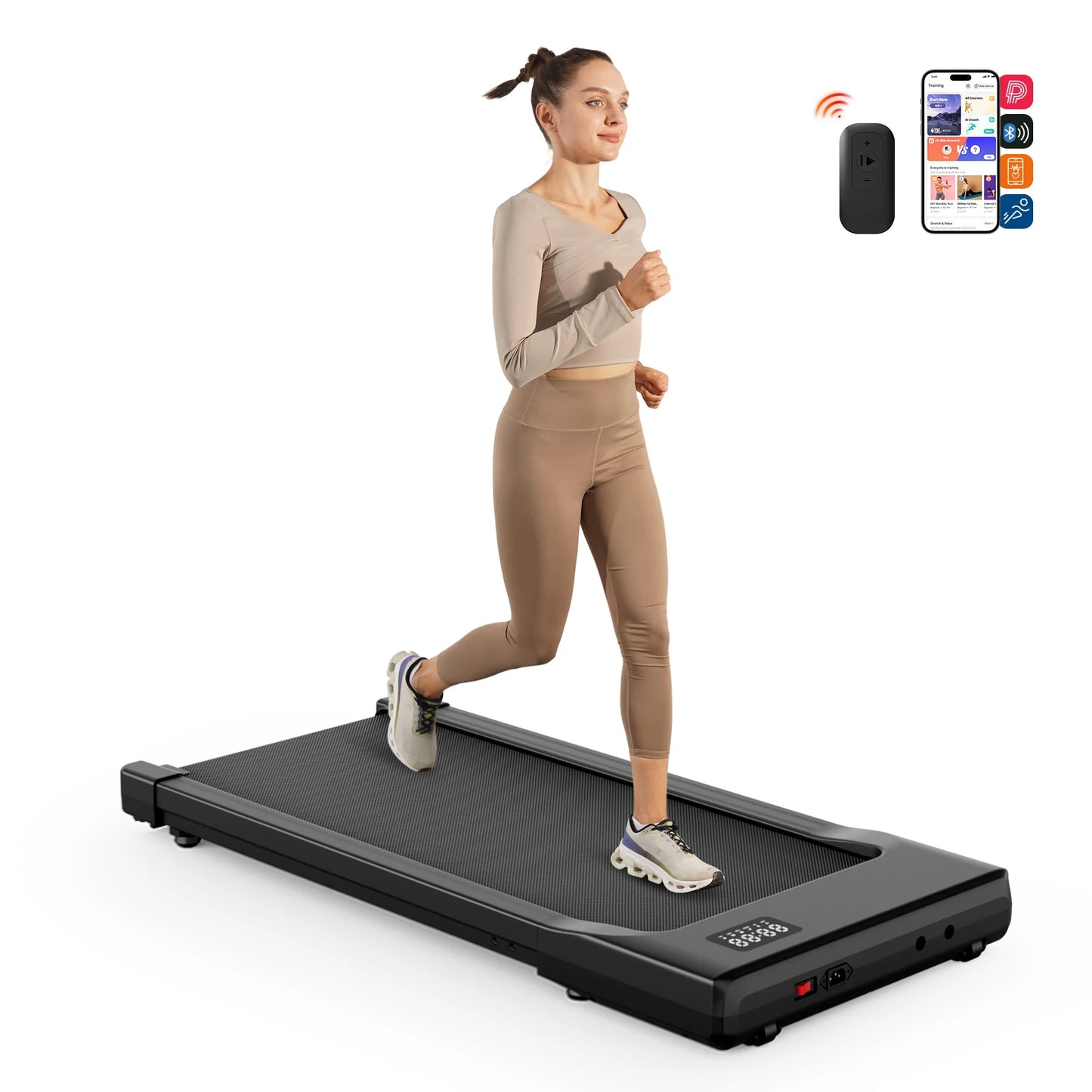 Portable Under Desk Treadmill with Remote Control for Home Office