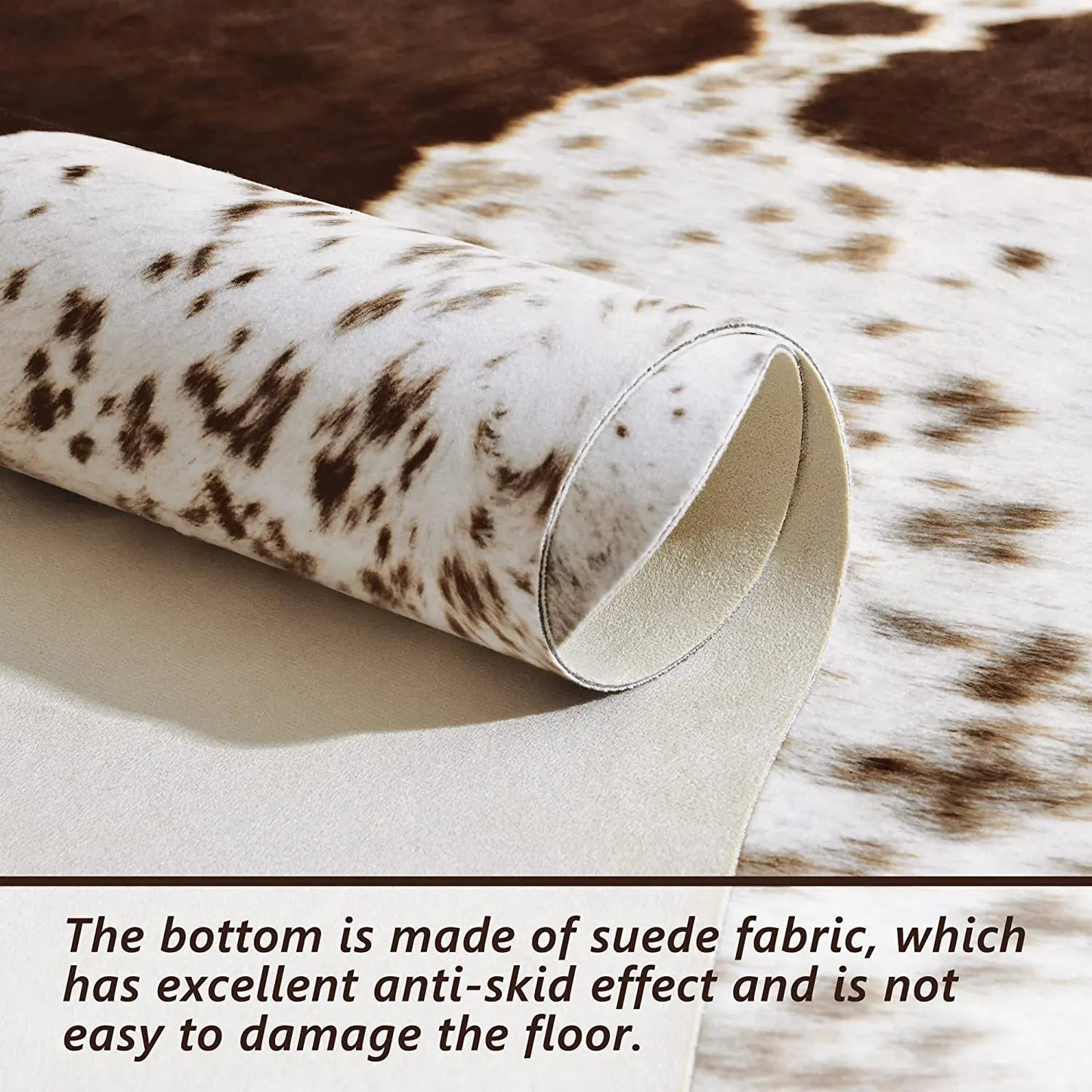 Faux Cowhide Animal Print Rug For Living Room Bedroom