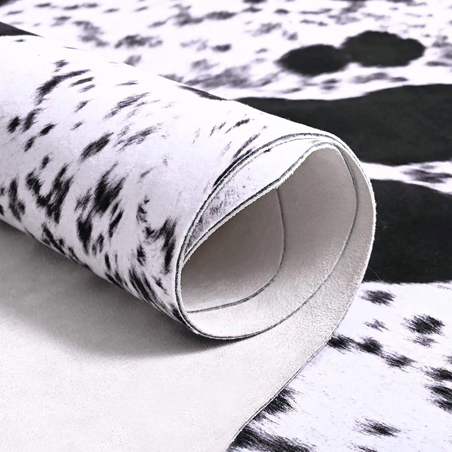 Faux Cowhide Animal Print Rug For Living Room Bedroom