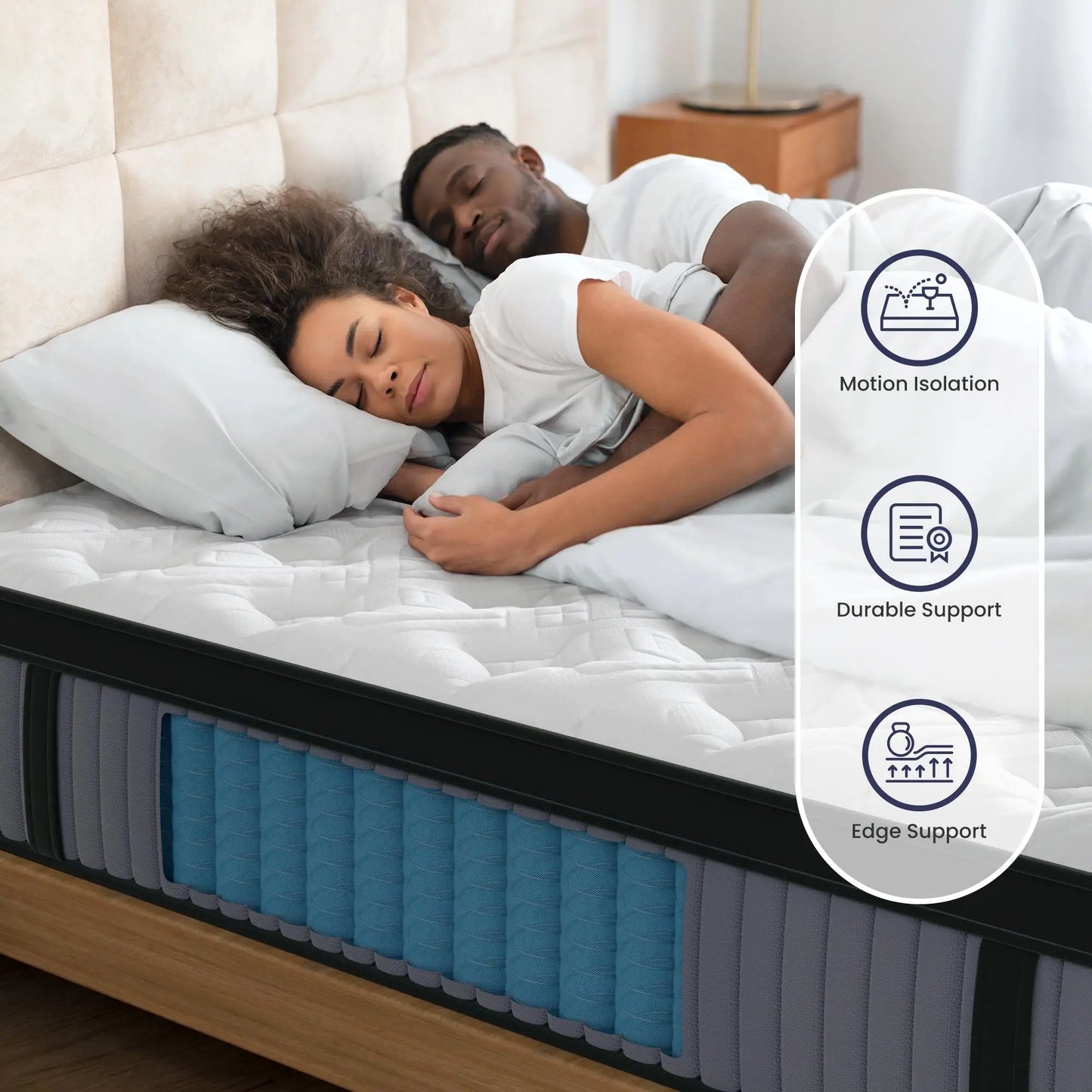 BedStory Hybrid Mattress Gel Memory Foam And Pocket Springs
