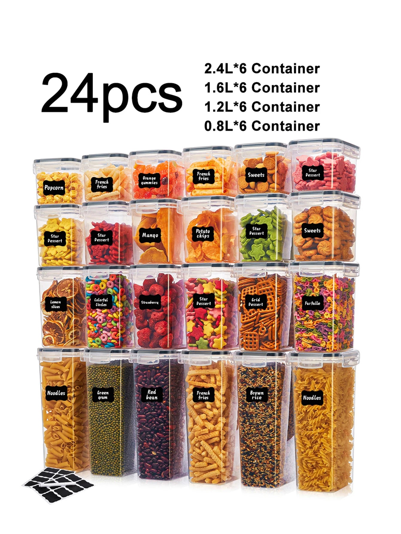 Airtight Food Storage Containers for Kitchen Pantry Organization