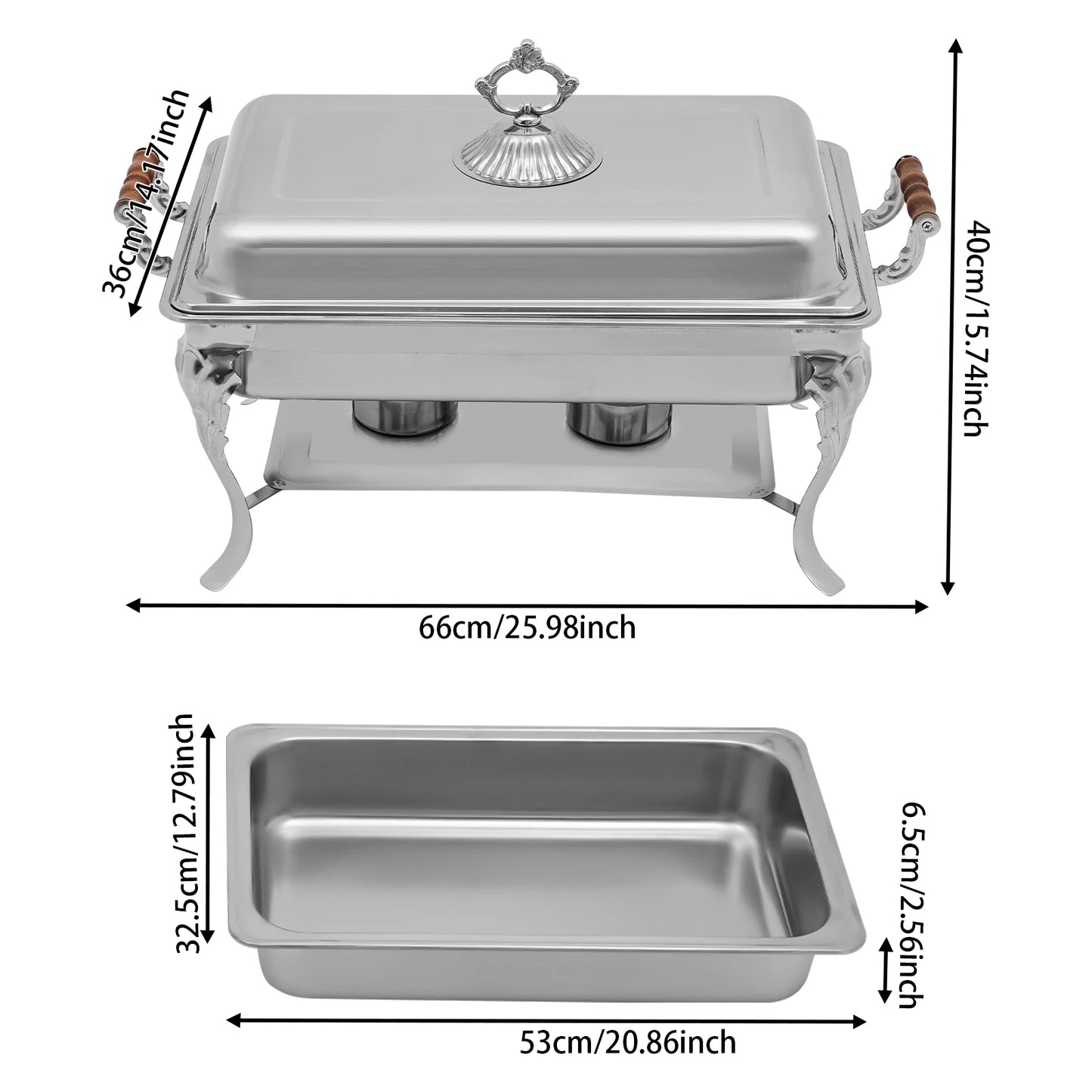 Stainless Steel Chafing Dish Buffet Set for Events and Parties