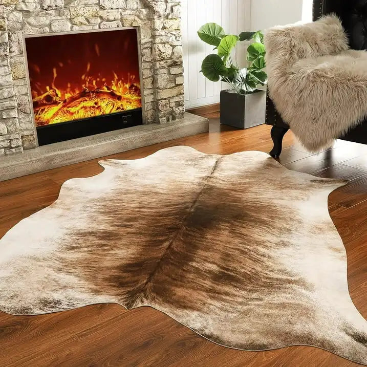 Faux Cowhide Animal Print Rug For Living Room Bedroom