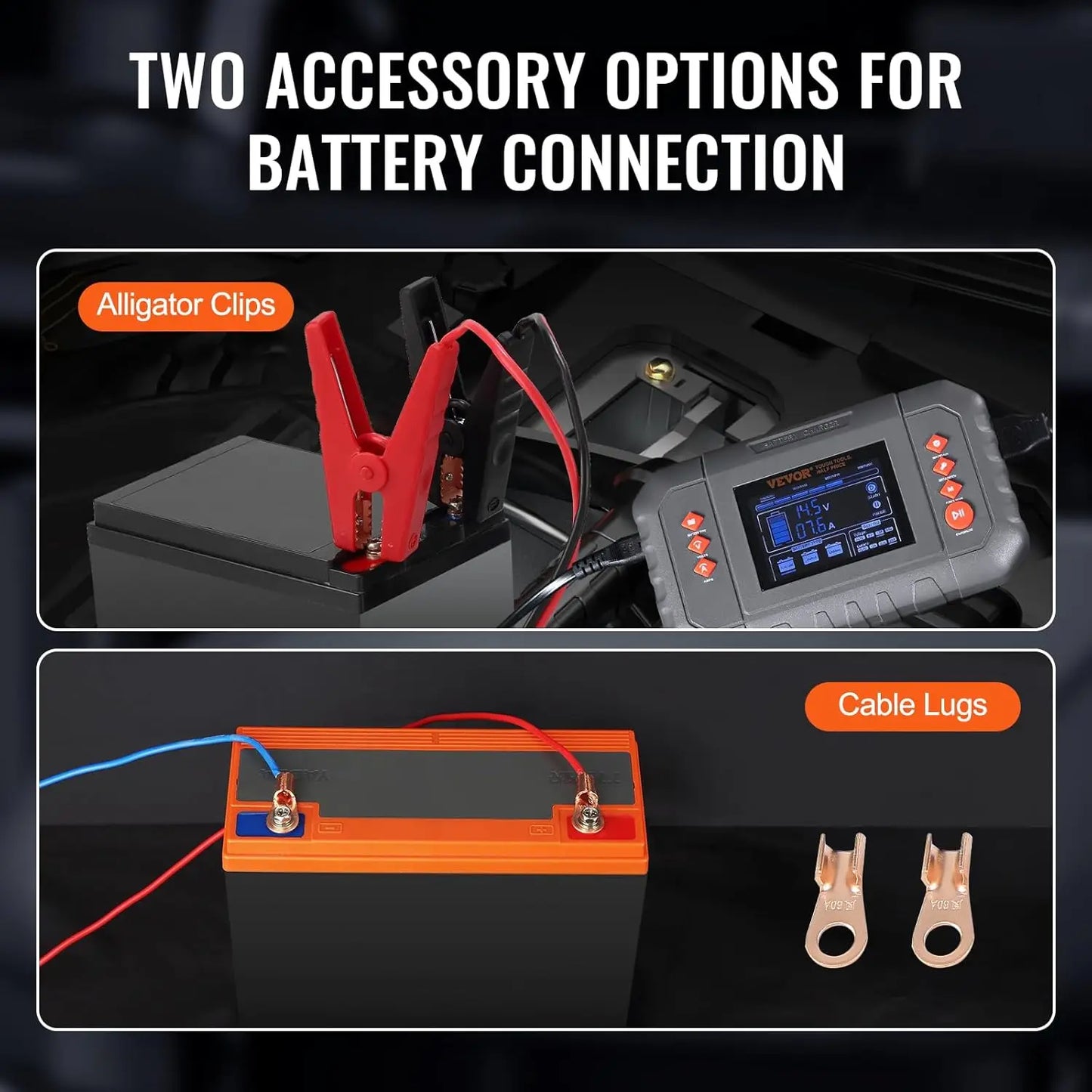 Smart Battery Charger 35 Amp LiFePO4 Lead Acid LCD Display