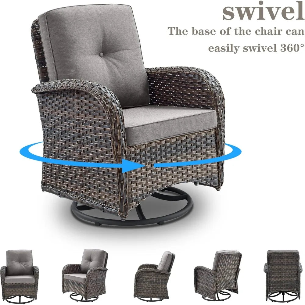 Outdoor Swivel Glider Chair for Patio and Deck Relaxation