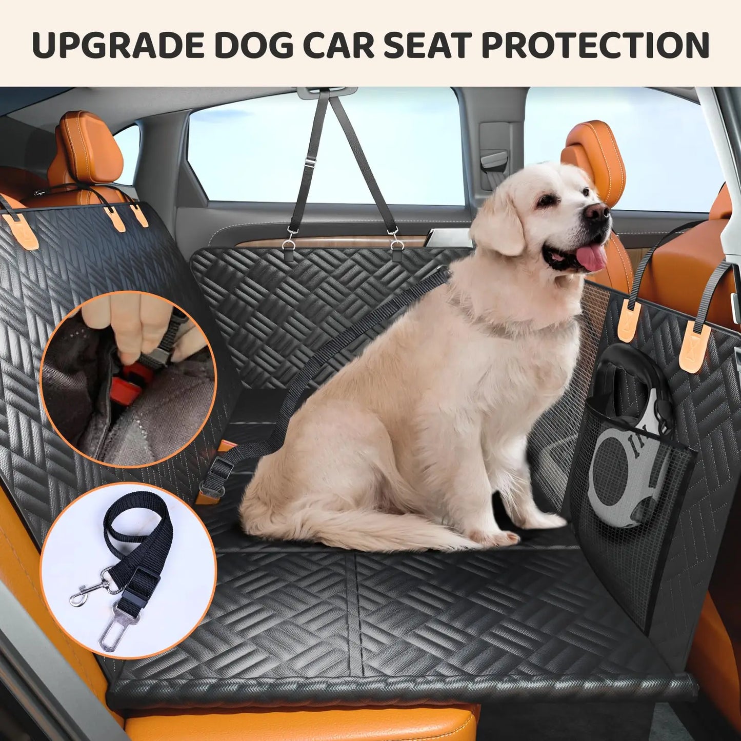 Rear Seat Dog Cover With Hard Bottom Extender Hammock