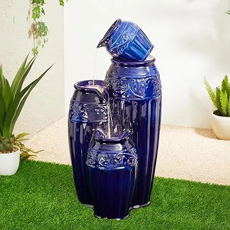 Elegant Outdoor Water Fountain With Led Lights And Pump