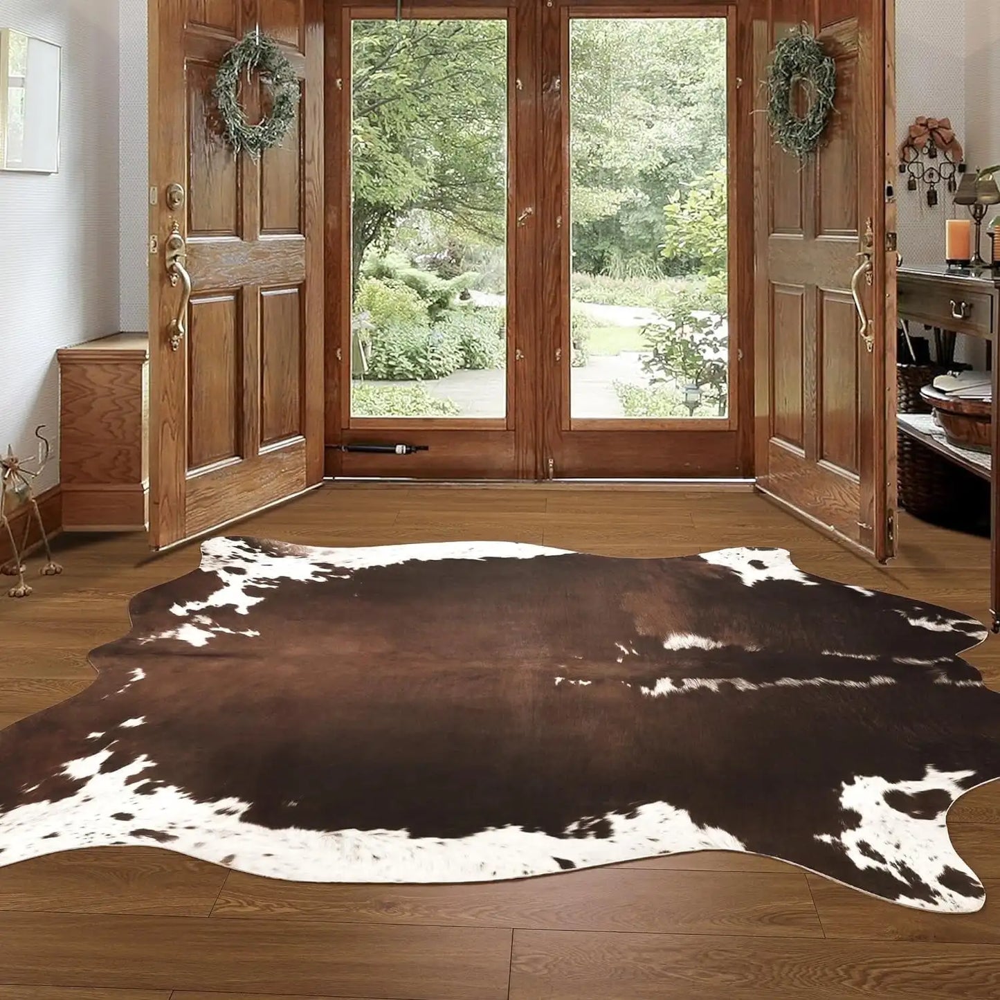 Faux Cowhide Animal Print Rug For Living Room Bedroom
