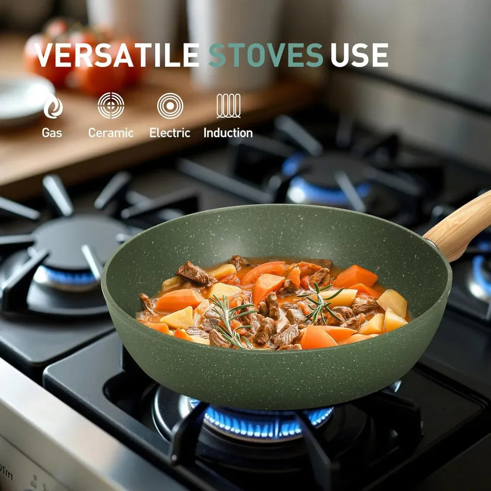 Nonstick Pots and Pans Set with Bakeware Kitchen Essentials