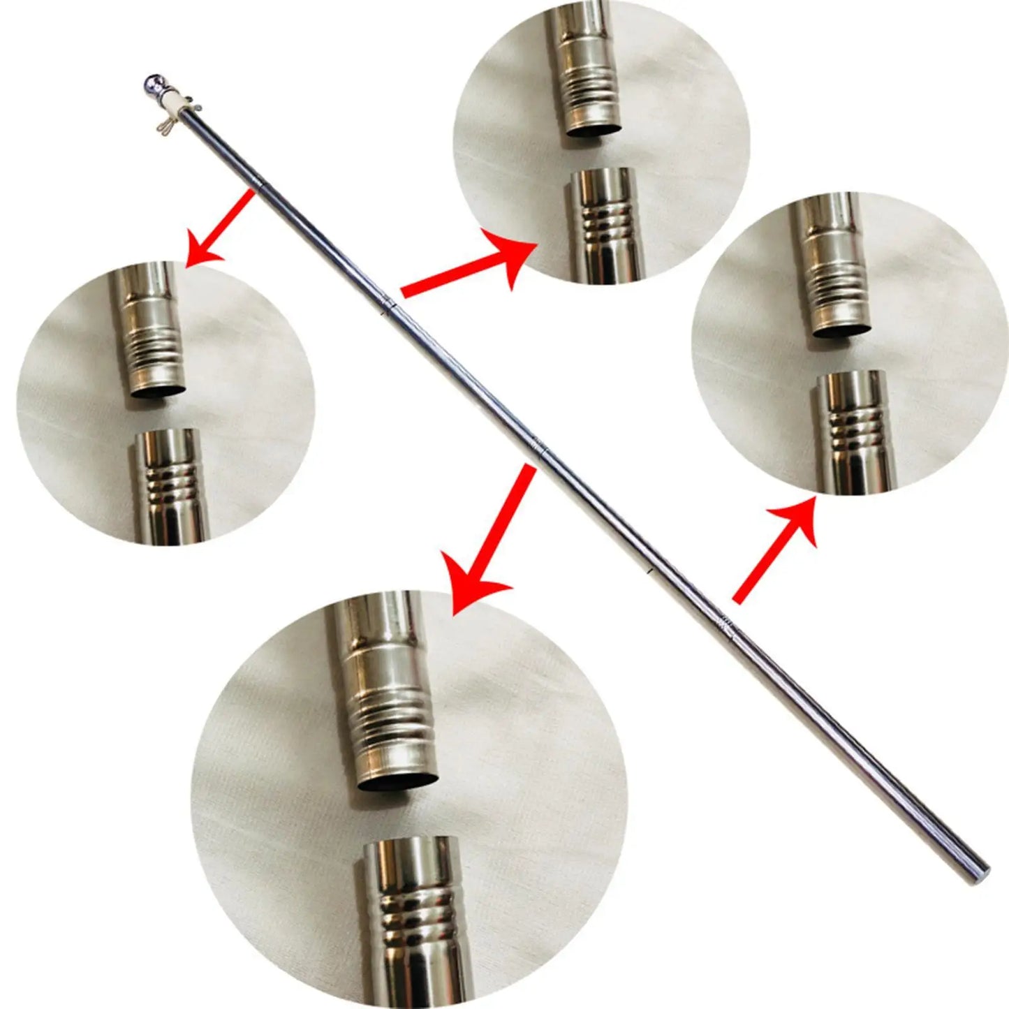 Flag Pole Guide Banner Set For Commercial Poles And Yachts