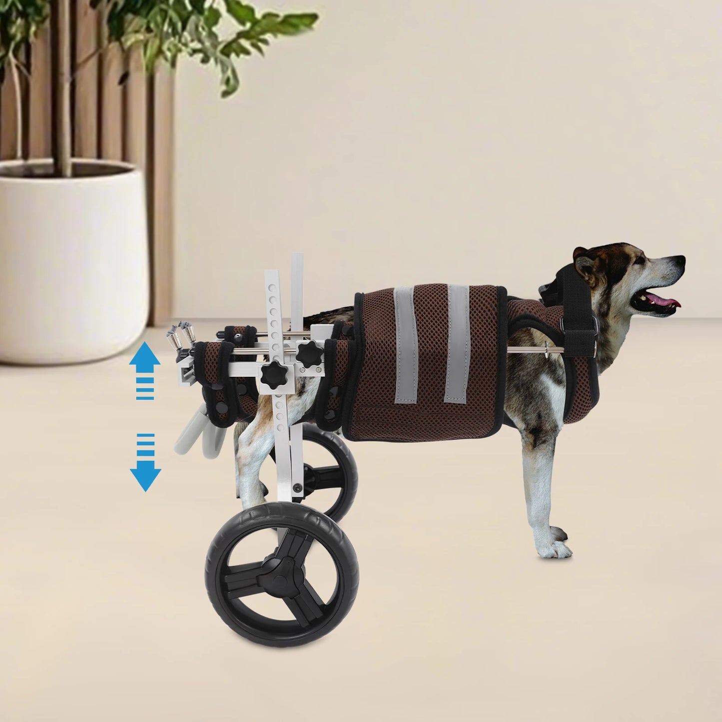Adjustable Pet Wheelchair For Back Legs Aluminum Frame
