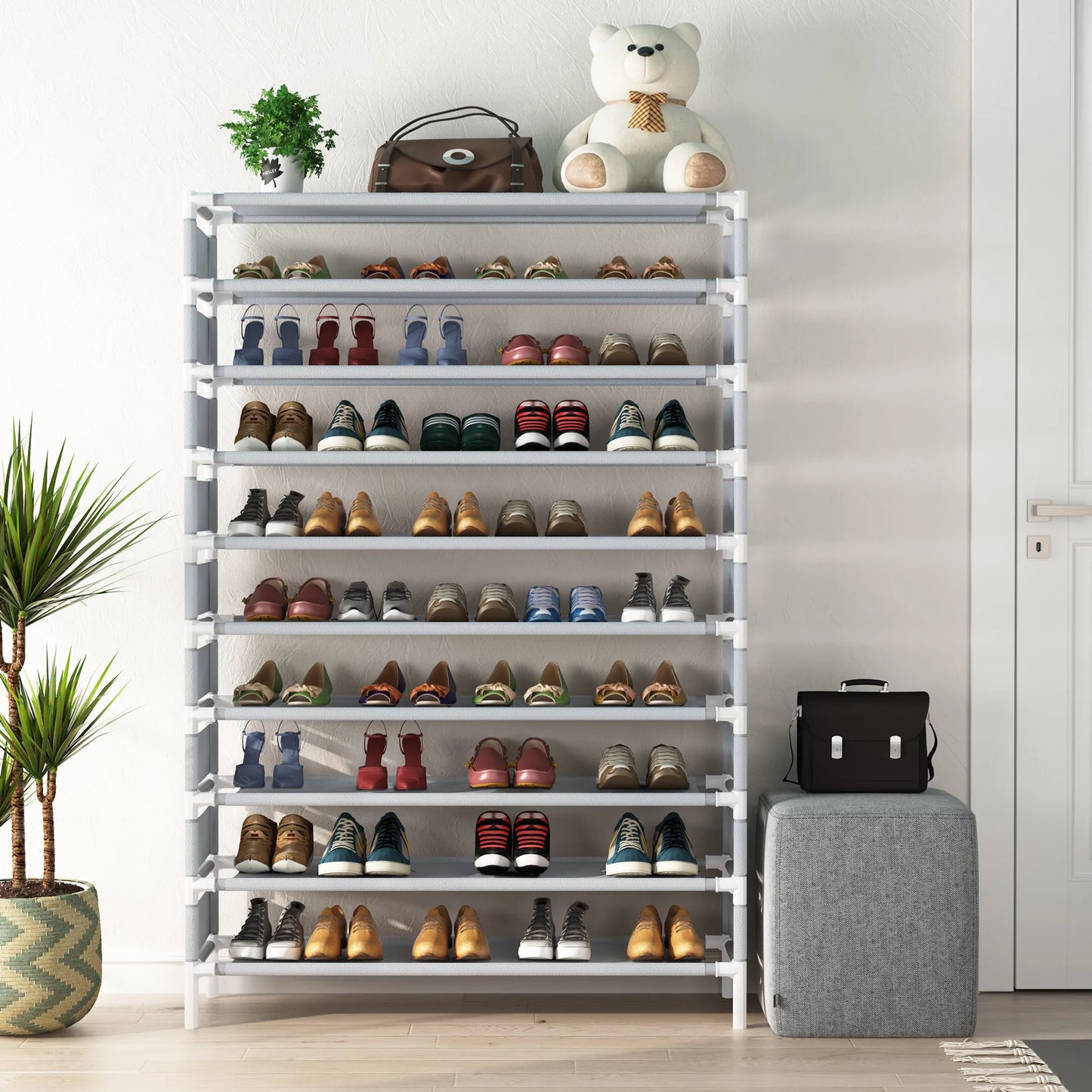 Tribesigns Space Saving Metal Shoe Rack Organizer