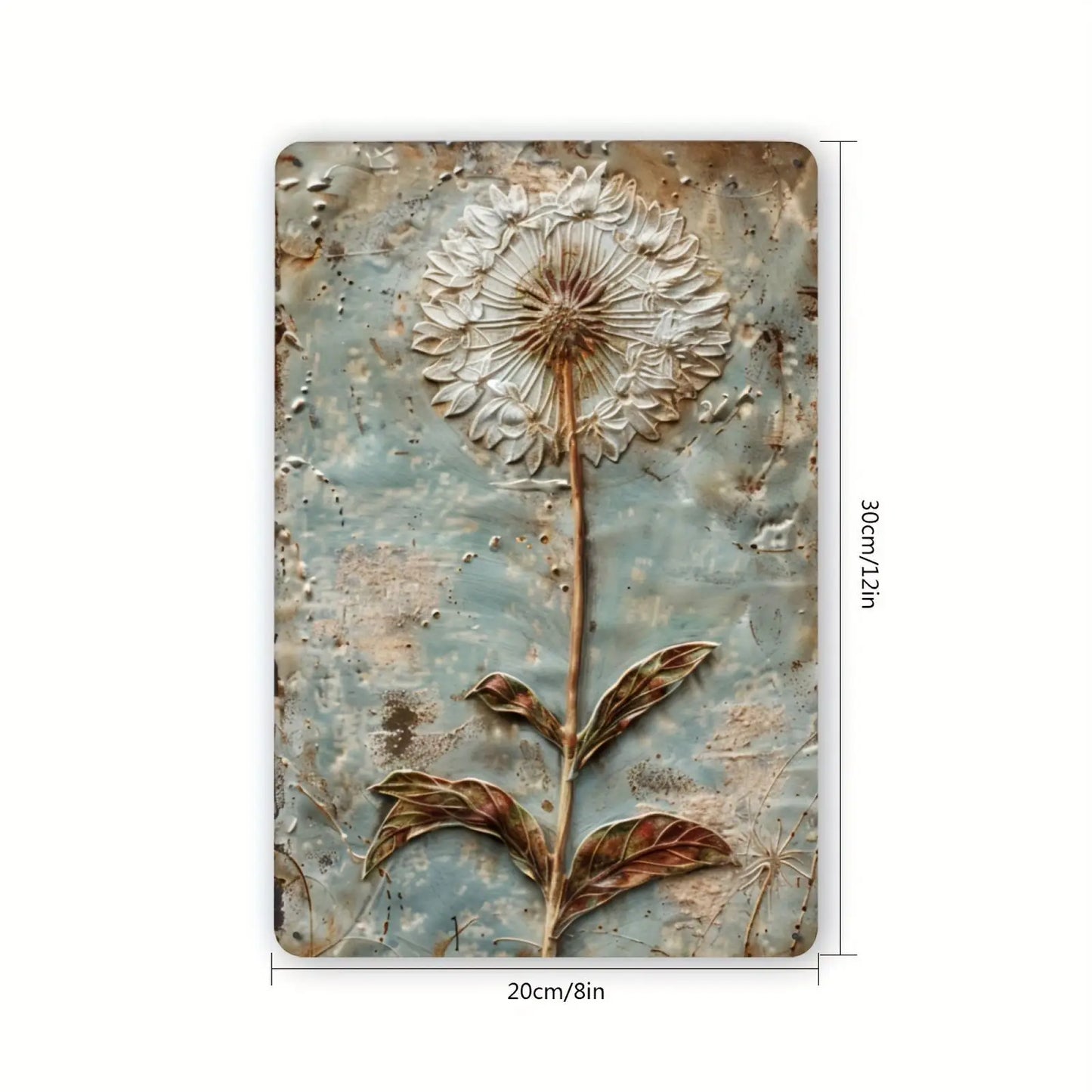 Rustic Dandelion Metal Wall Art Vintage Tin Home Decor
