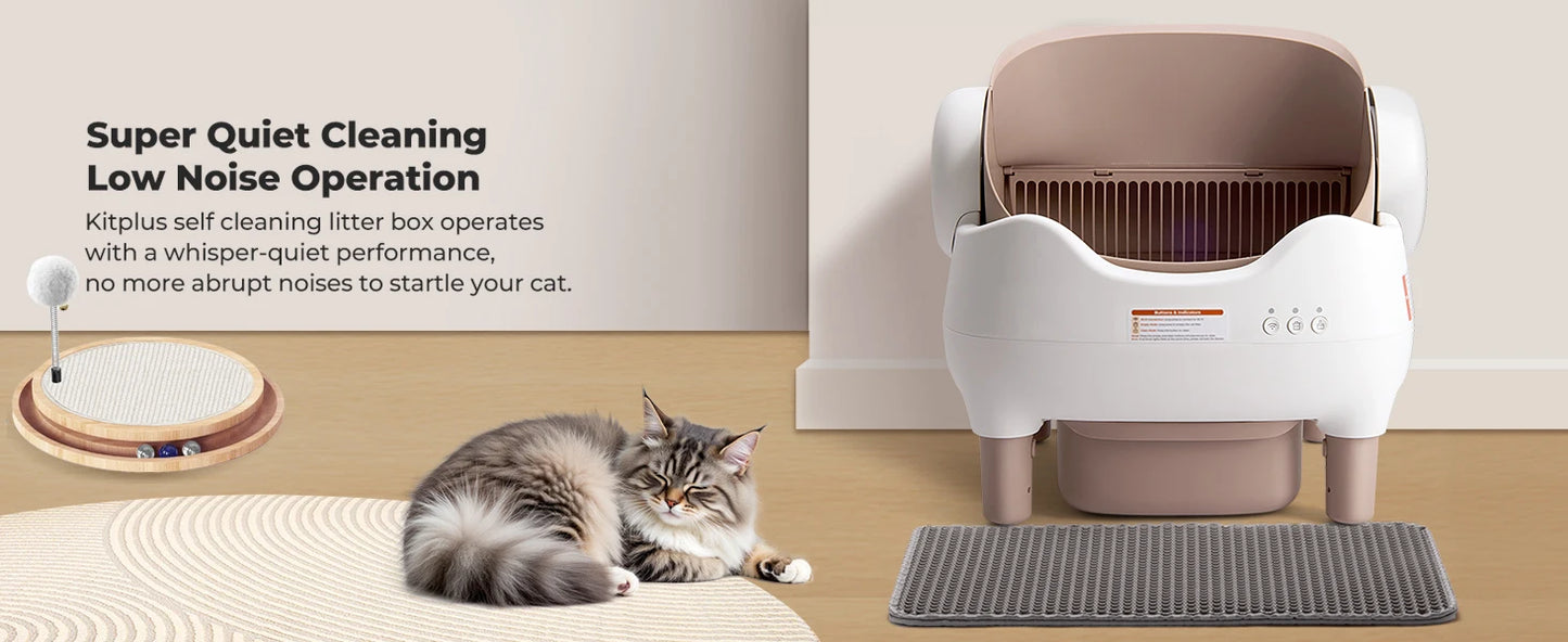Automatic Self Cleaning Cat Litter Box with Smart APP Control
