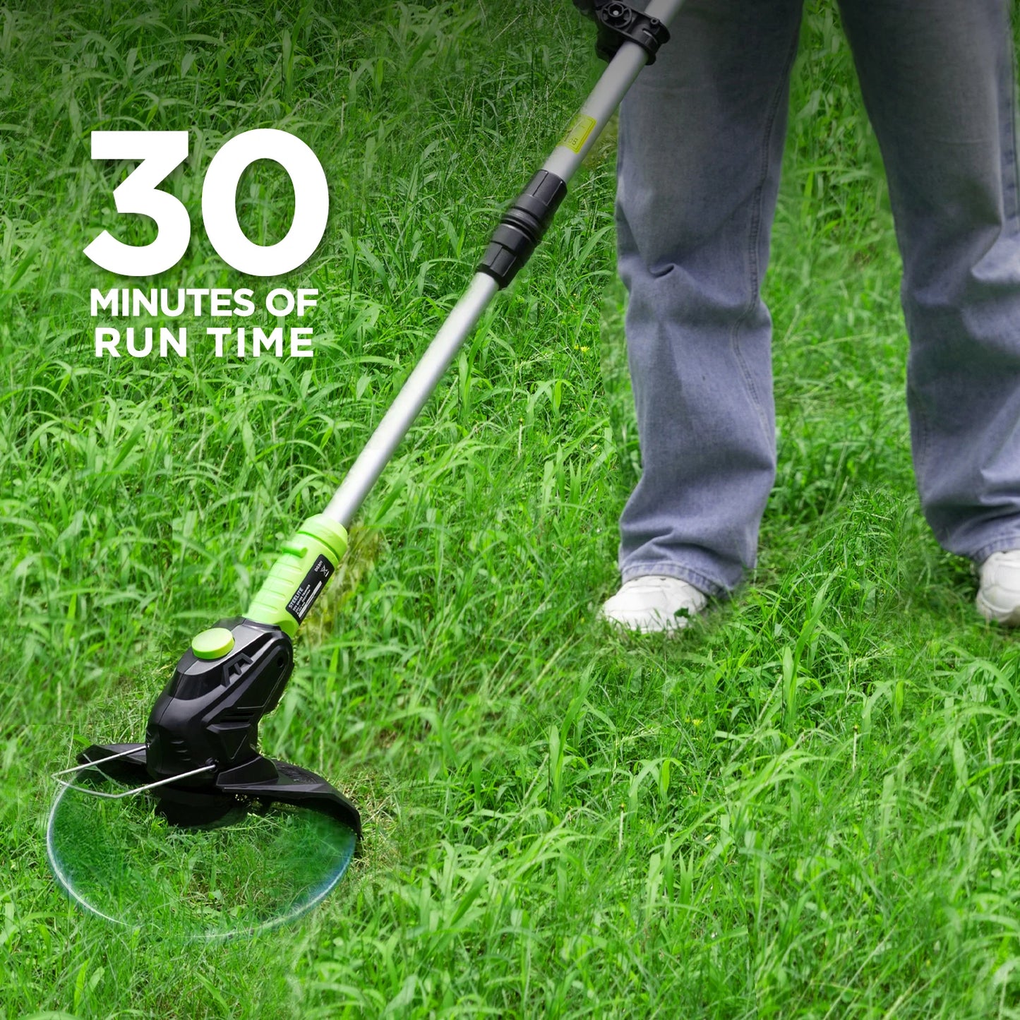 Cordless String Trimmer with Bump Feed and Lightweight Design