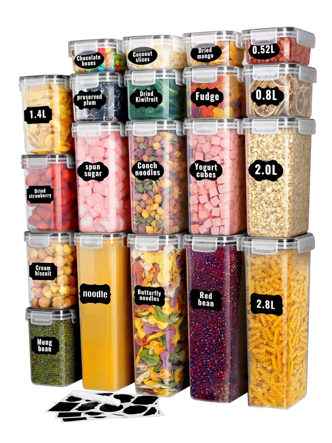 Airtight Food Storage Containers for Kitchen Pantry Organization