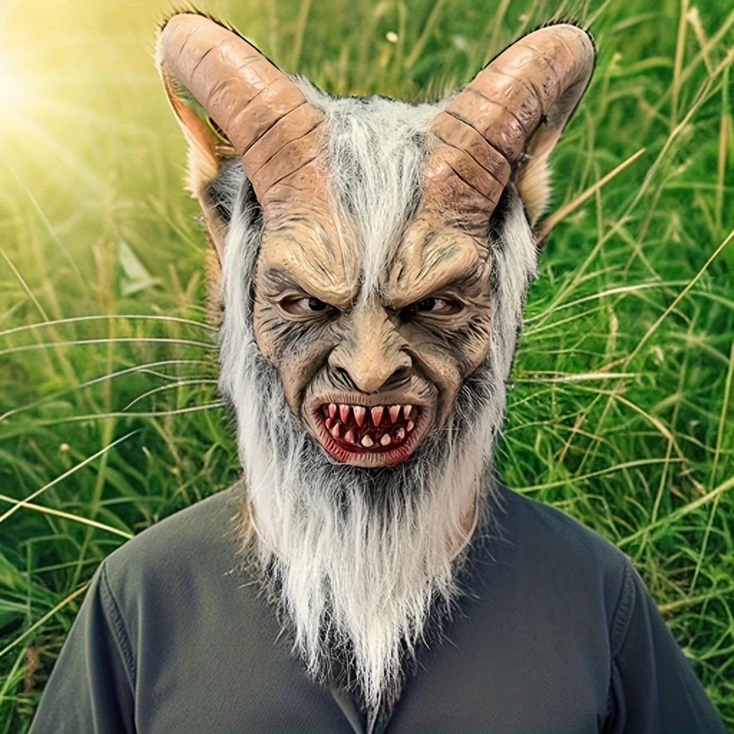 Realistic Dark Night Diablo Latex Mask for Parties and Role Play