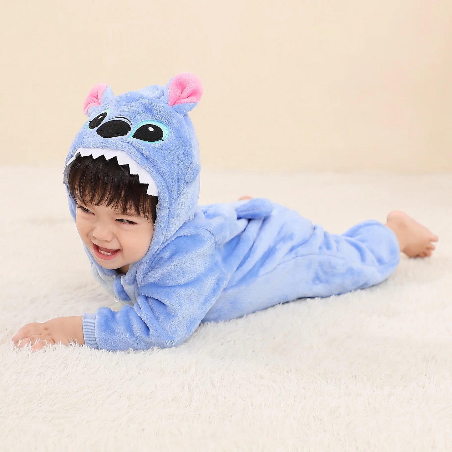 Stitch Kigurumi Romper For Babies And Kids Unisex Jumpsuit