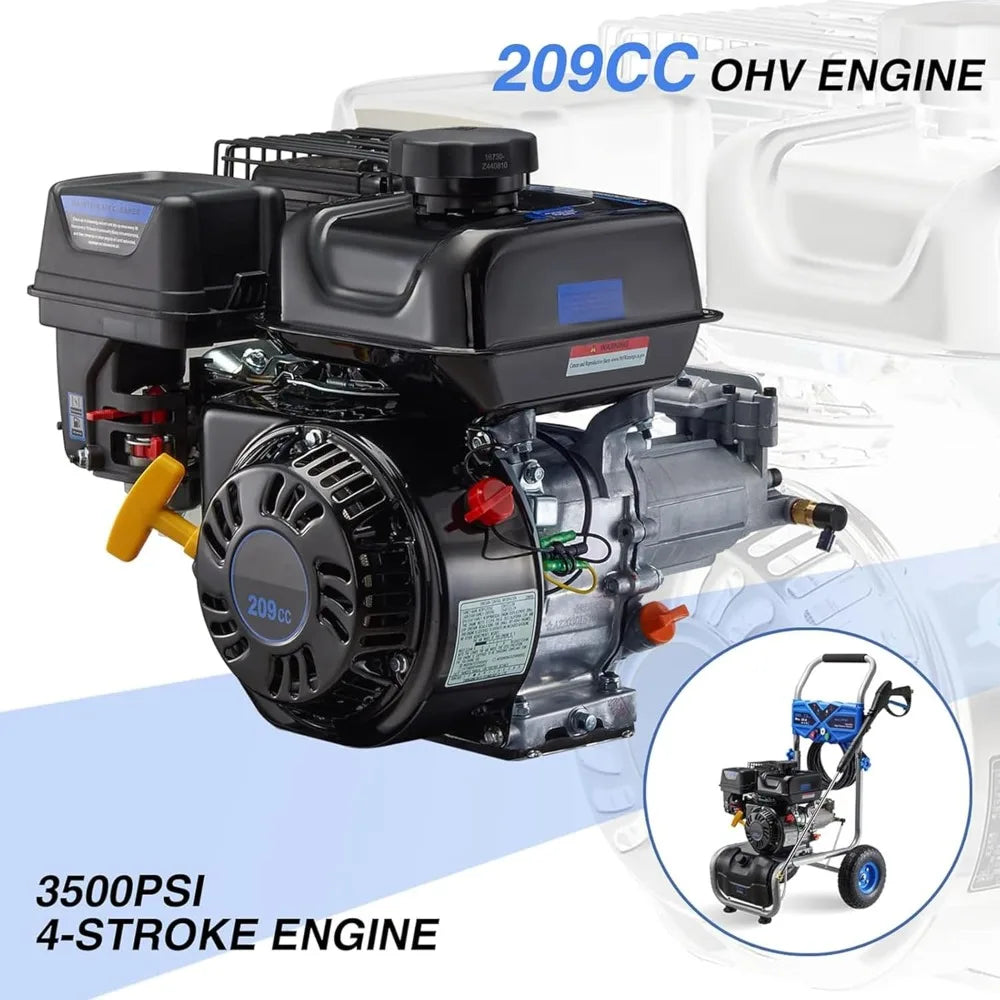 Gas Powered High Pressure Washer with Adjustable Nozzles