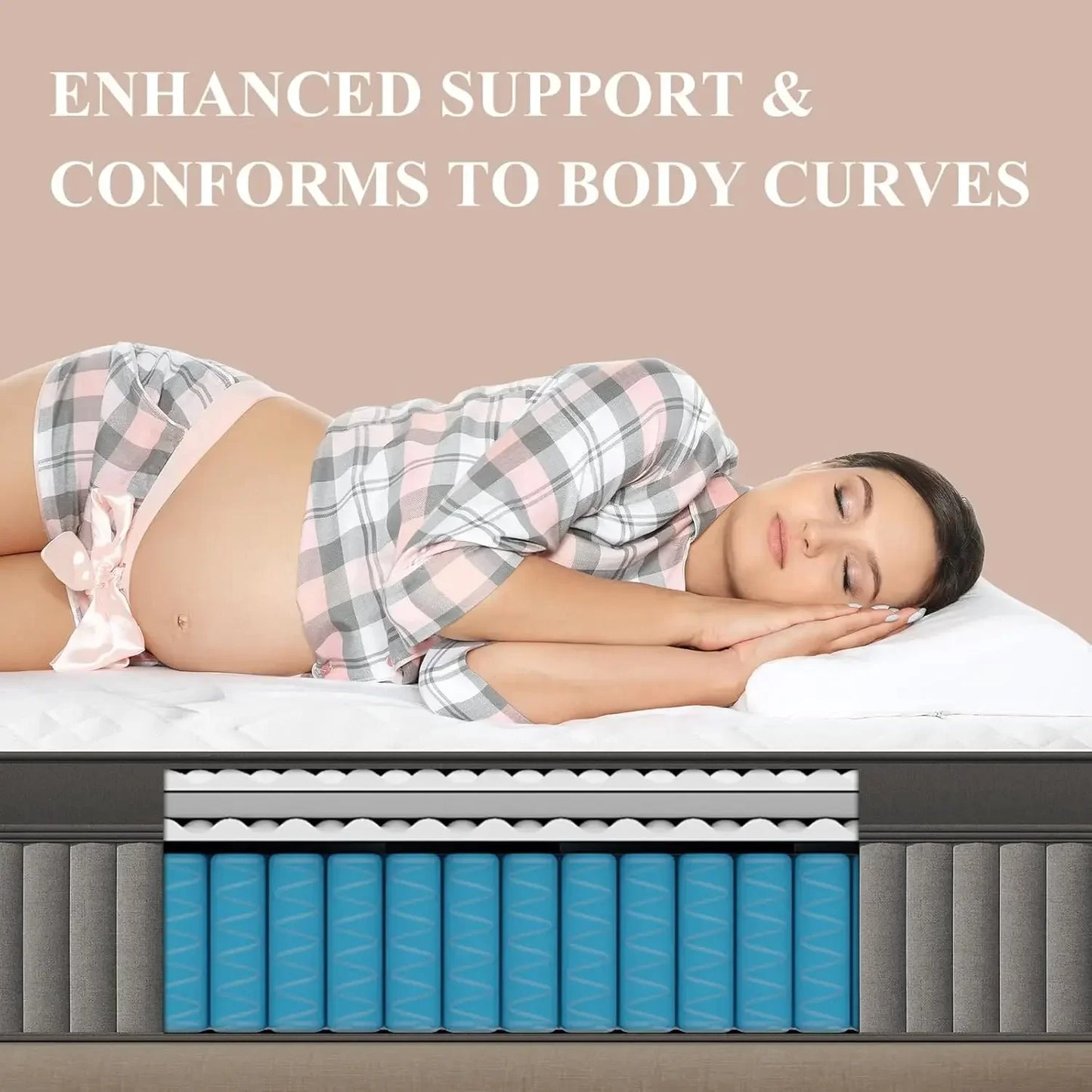 Hybrid Memory Foam Mattress For Back Pain And Spine Alignment