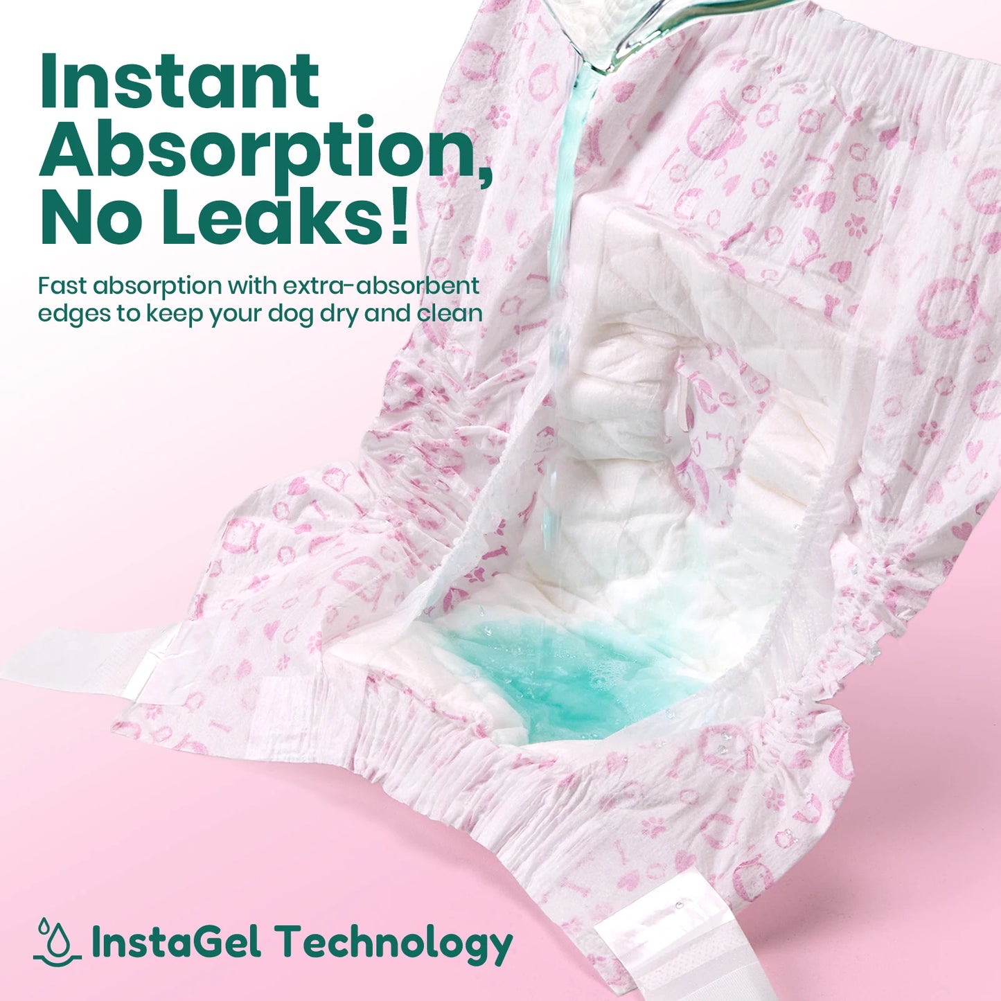 Leakproof Dog Diapers for Female Dogs - Adjustable and Soft