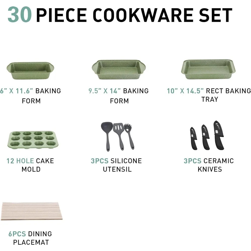 Nonstick Pots and Pans Set with Bakeware Kitchen Essentials