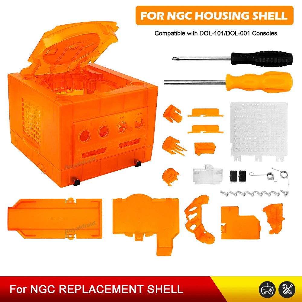 Transparent Replacement Case For Nintendo GameCube Console Housing