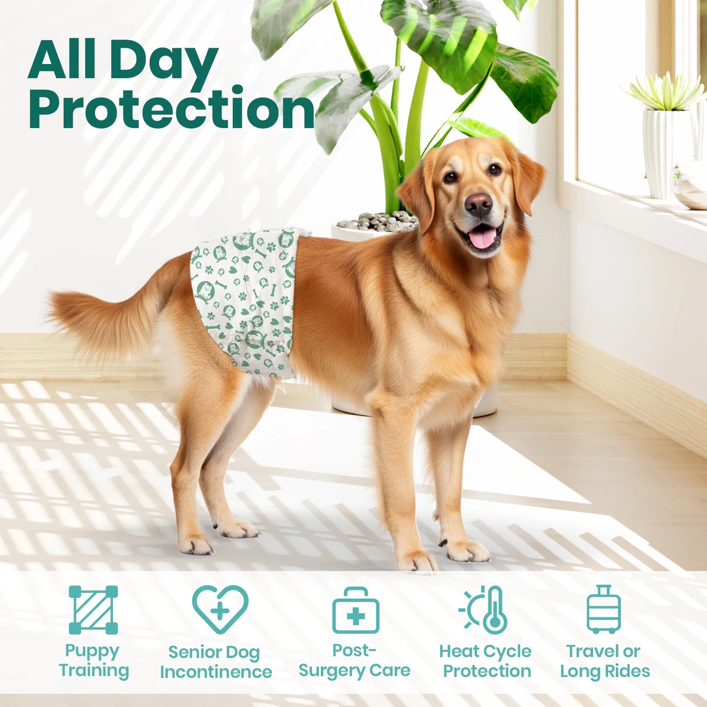 Super Absorbent Disposable Dog Diapers with Wetness Indicator