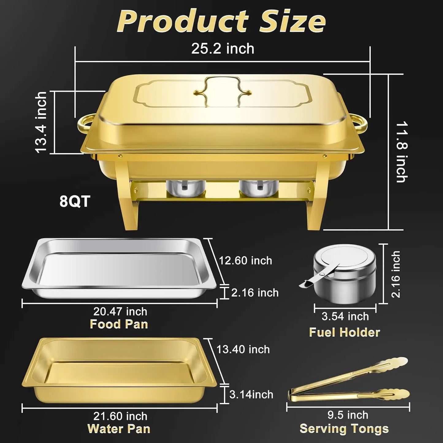 Elegant Buffet Chafing Dish Set For Event Catering