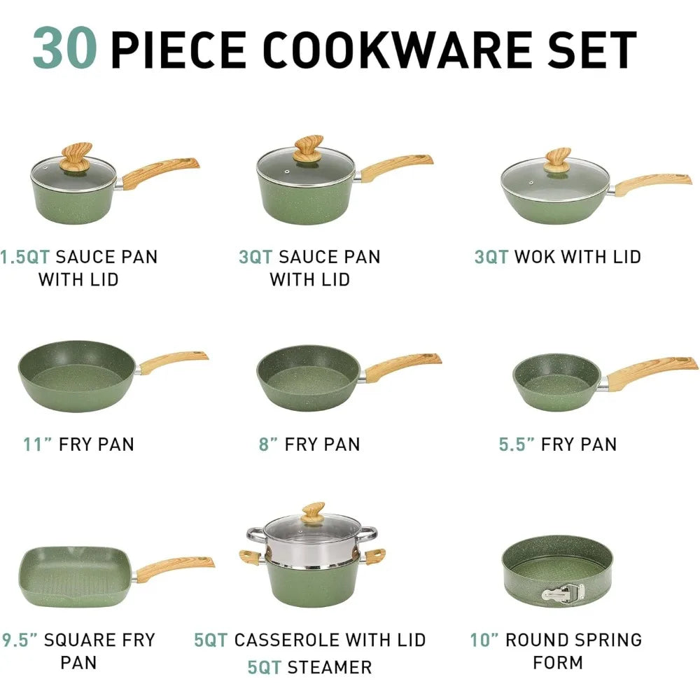Nonstick Pots and Pans Set with Bakeware Kitchen Essentials