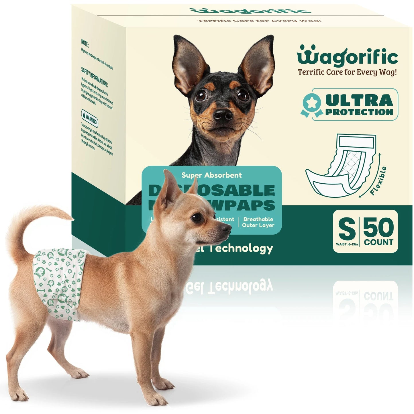 Super Absorbent Disposable Dog Diapers with Wetness Indicator