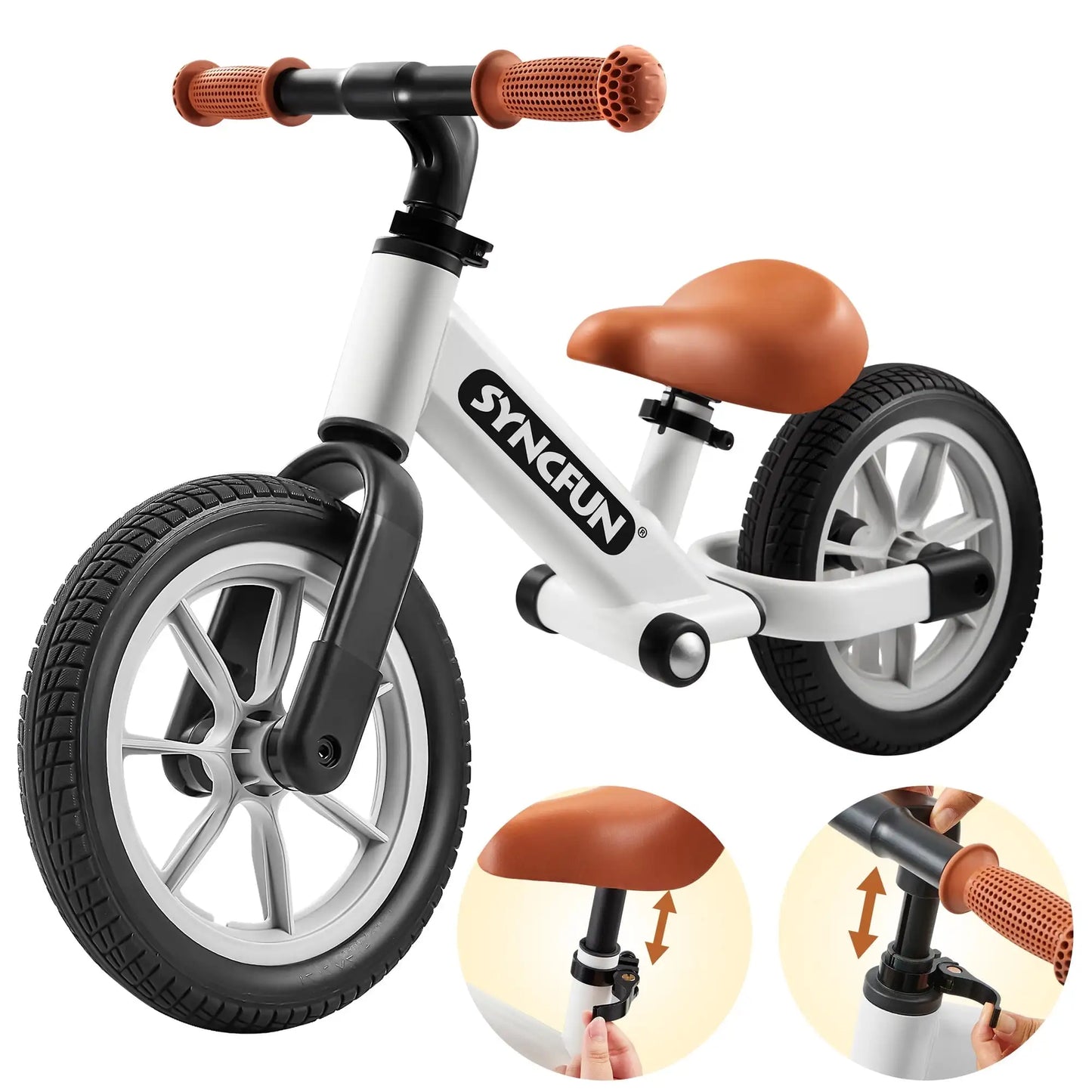 Syncfun Balance Bike Lightweight Toddler Bike for 2 to 5 Years Kids No Pedal Riding Toys with 12" Anti-Skid Wheels Kids Gifts