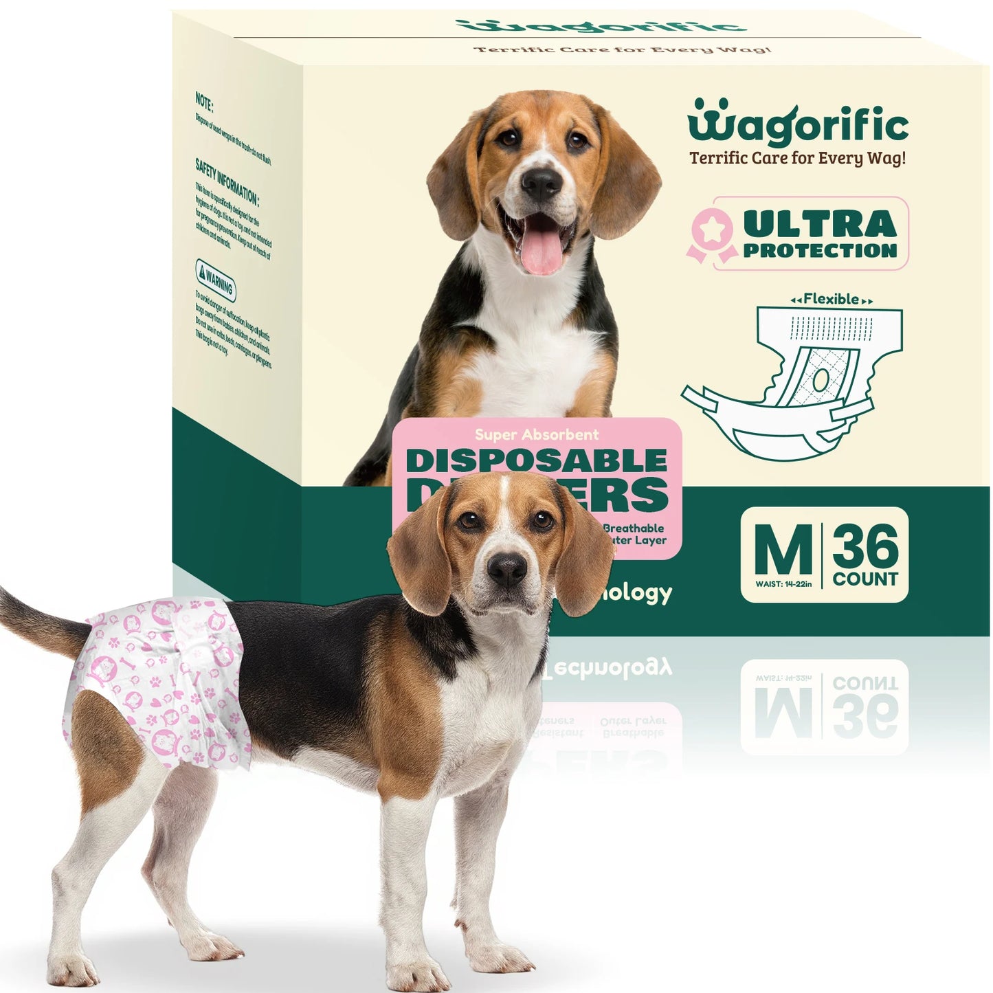 Leakproof Dog Diapers for Female Dogs - Adjustable and Soft