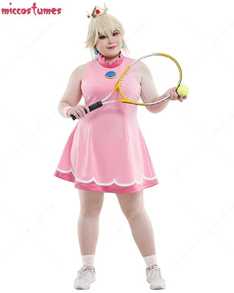 Miccostumes Women's Tennis Peach Dress Princess Cosplay Costume