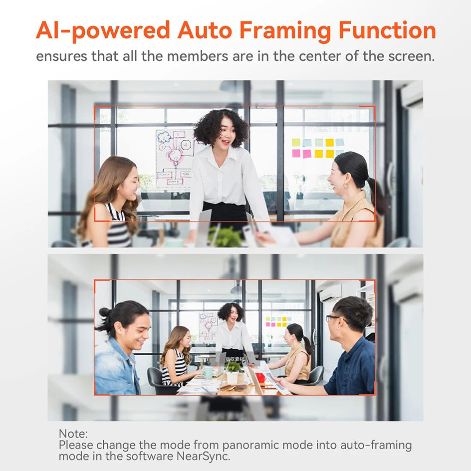 NUROUM V32AF 4k Full Hd PC Camera Webcam Ai Noise Canceling & Farming Conference Podcast Camera Web Cameras For Conference Room