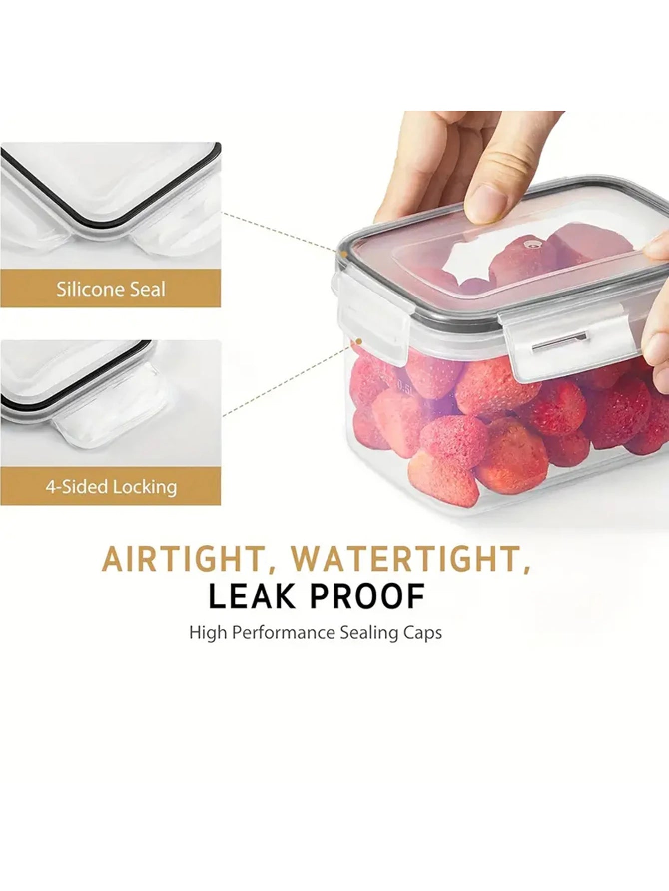 Airtight Food Storage Containers for Kitchen Pantry Organization