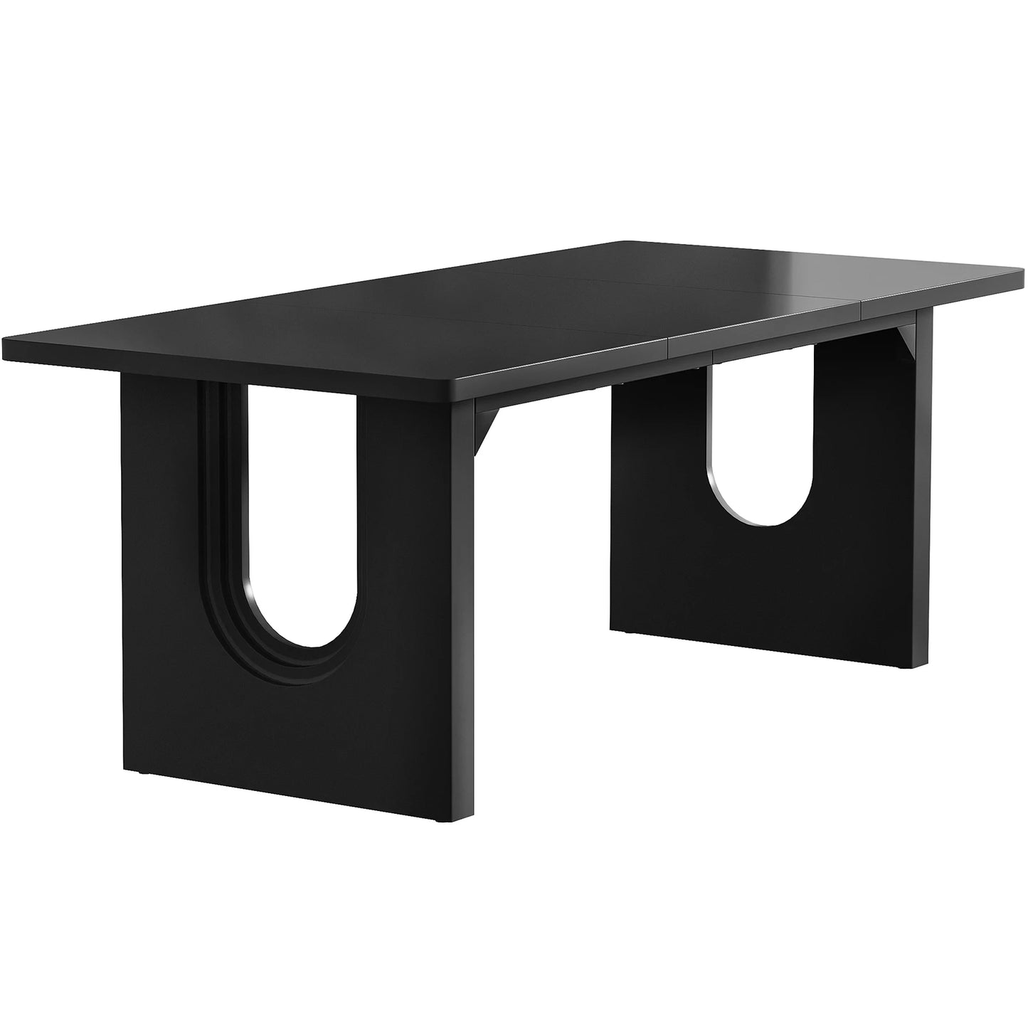 Tribesigns Modern Wood Pedestal Dining Table For Six