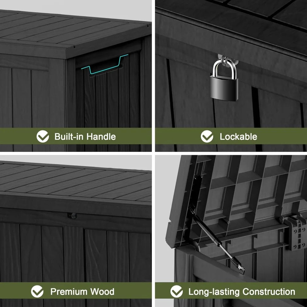 Outdoor Deck Storage Box Waterproof Patio Furniture Locker