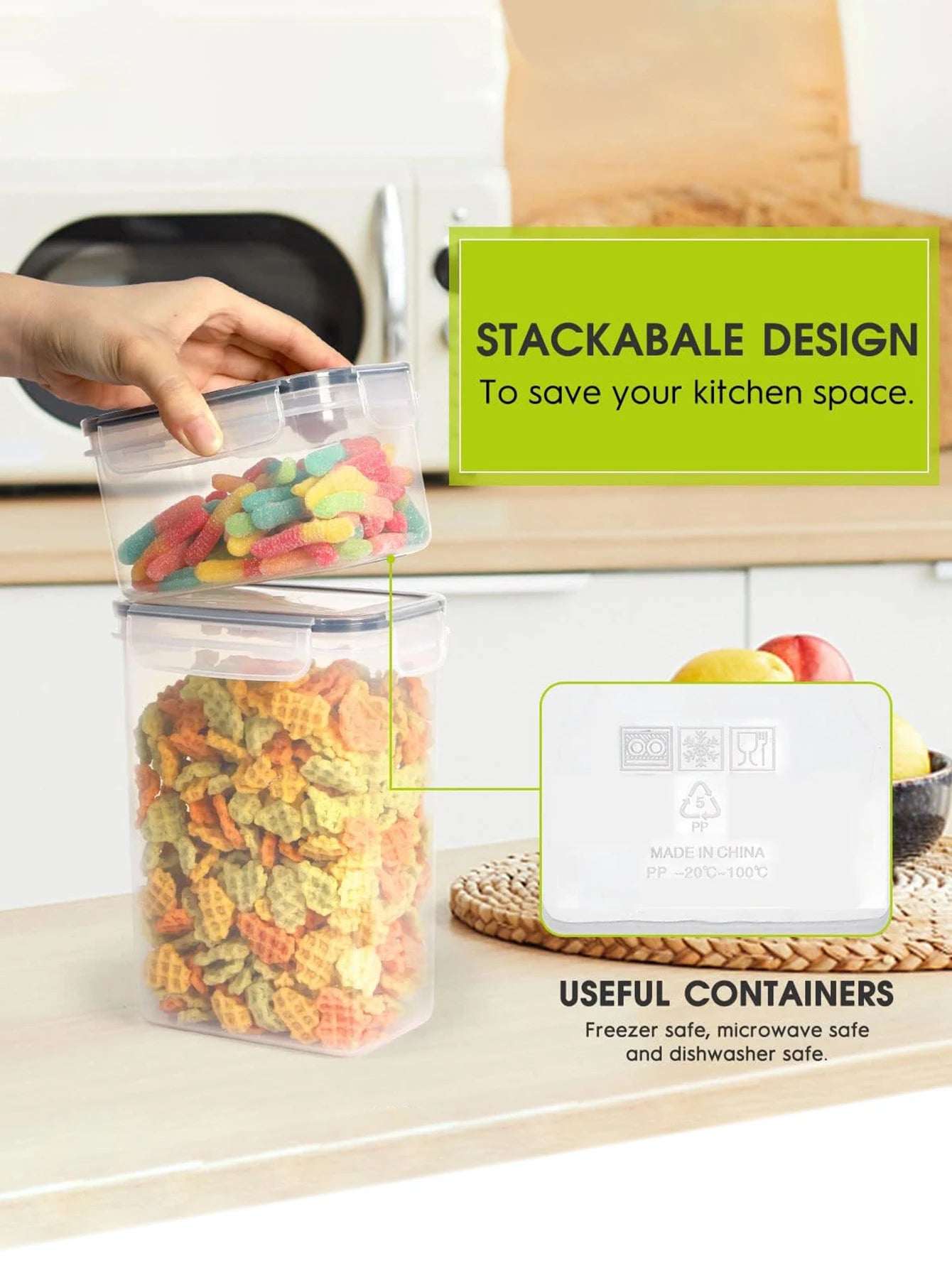 Airtight Food Storage Containers for Kitchen Pantry Organization